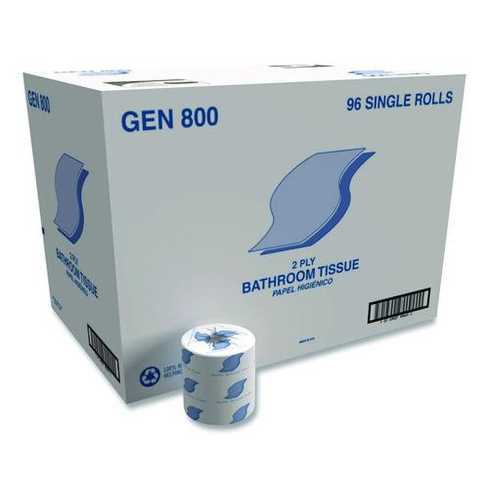 800 2-Ply Septic Safe Bath Tissue - White (96/Carton) New