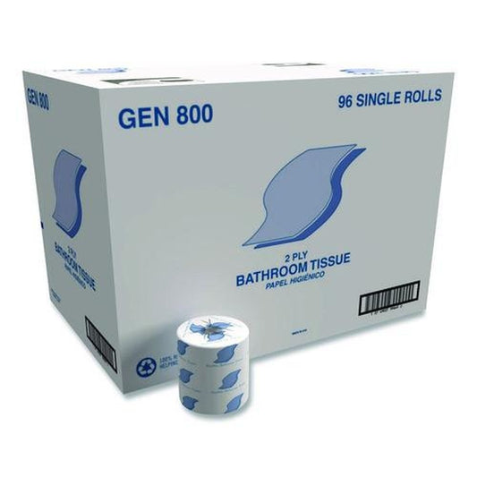 800 2-Ply Septic Safe Bath Tissue - White (96/Carton) New